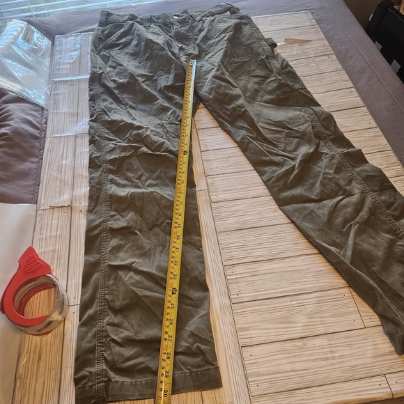 Carhartt Jeans Mens 34x32 Green Rugged Flex Relaxed Fit 5 Pocket B324-ARC - Picture 2 of 8